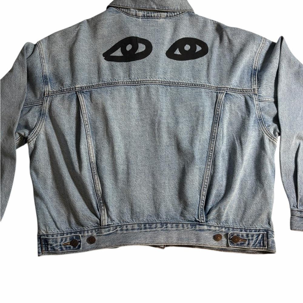 Levi’s 90s Style – Custom Eye Graphic Denim Jacket - Large - Picture 2 of 13
